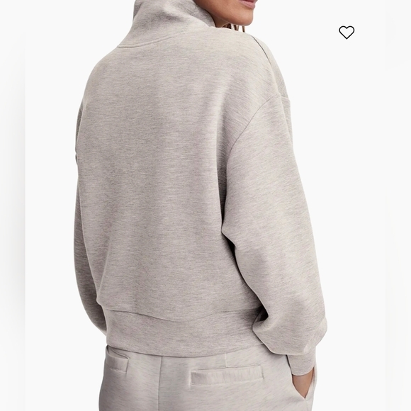 Varley Davidson Quarter-Zip Sweatshirt Ivory Marie Size Large - Picture 2 of 16